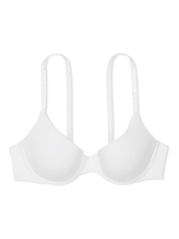 Victoria's Secret White Logo Strap Demi Lightly Lined Bra - Image 3 of 3