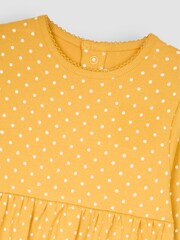 JoJo Maman Bébé Mustard Yellow Spot Dress - Image 3 of 3