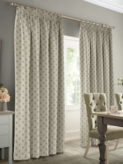 Sophie Allport Neutral Green Olive Made to Measure 100% Cotton Curtains - Image 2 of 6