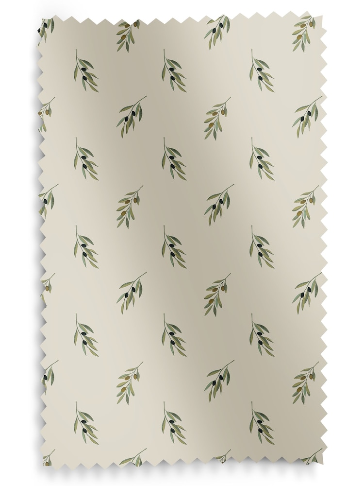 Sophie Allport Neutral Green Olive Made to Measure 100% Cotton Curtains - Image 6 of 6