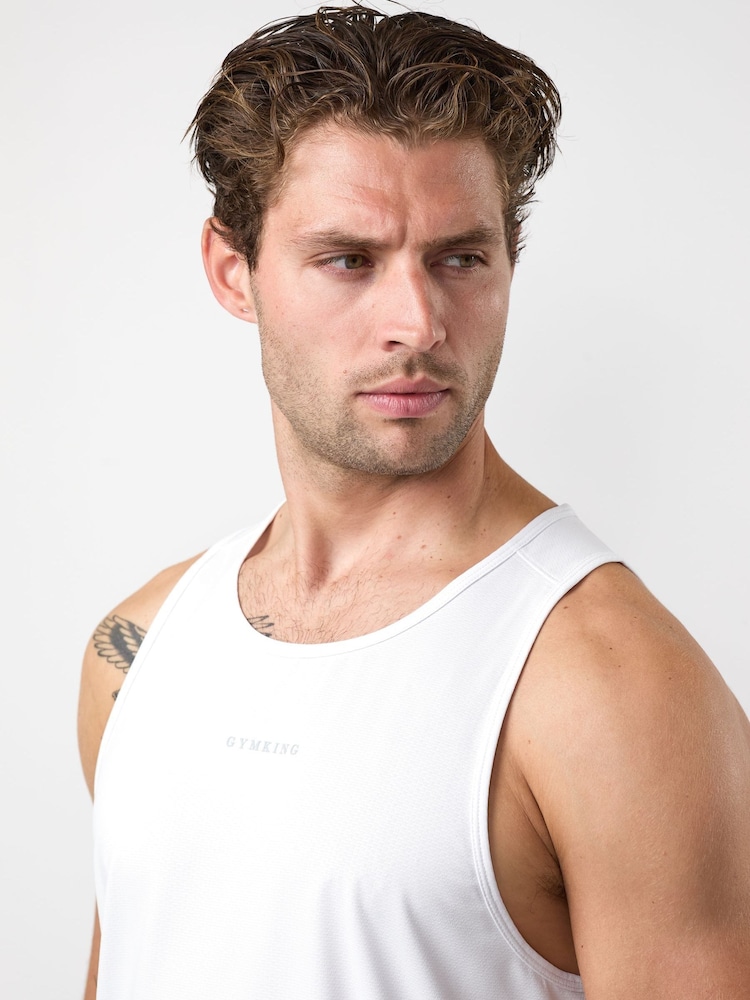 Gym King White Roam Tank - Image 4 of 4 Gym King White Roam Tank - Image 4 of 4