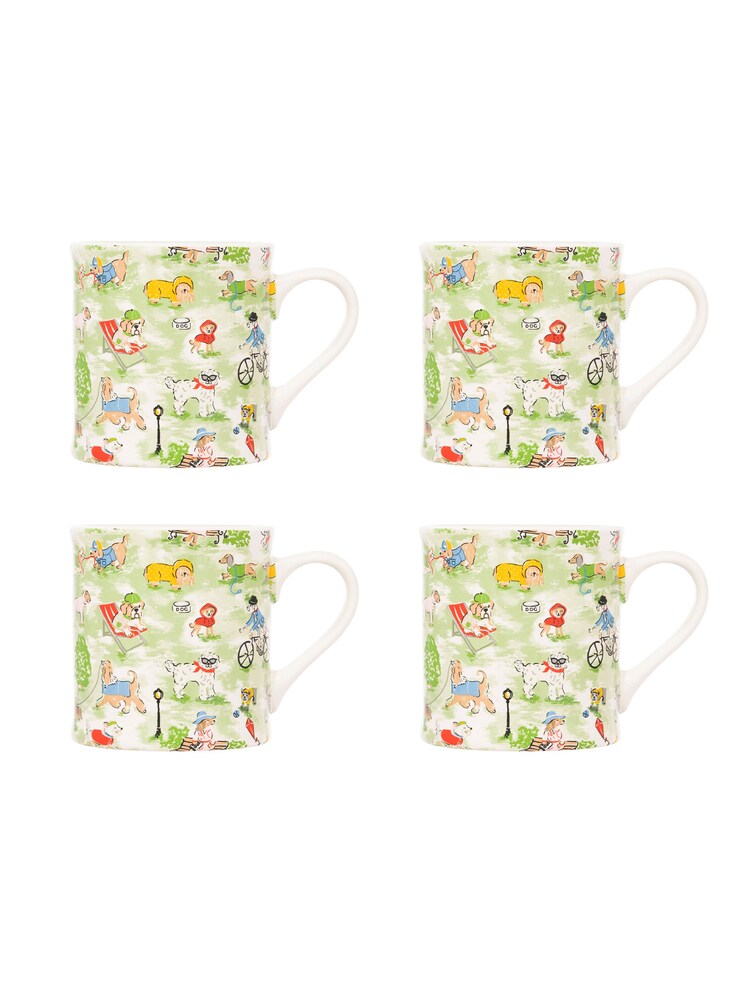 Cath Kidston Set of 4 Green Mollie Mugs - Image 2 of 4 Cath Kidston Set of 4 Green Mollie Mugs - Image 2 of 4