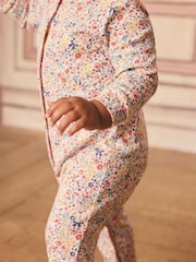 أزرق - Cath Kidston Floral Baby 100% Cotton Sleepsuits 3 Pack - صورة 14 من 16