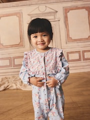 أزرق - Cath Kidston Floral Baby 100% Cotton Sleepsuits 3 Pack - صورة 15 من 16