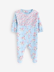 أزرق - Cath Kidston Floral Baby 100% Cotton Sleepsuits 3 Pack - صورة 2 من 16