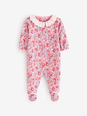 أزرق - Cath Kidston Floral Baby 100% Cotton Sleepsuits 3 Pack - صورة 4 من 16