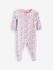 أزرق - Cath Kidston Floral Baby 100% Cotton Sleepsuits 3 Pack - صورة 5 من 16