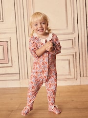 أزرق - Cath Kidston Floral Baby 100% Cotton Sleepsuits 3 Pack - صورة 8 من 16