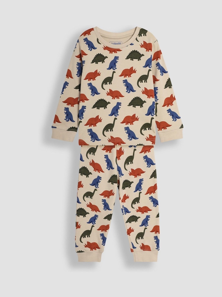JoJo Maman Bébé Dino Jersey Pyjamas - Image 1 of 4