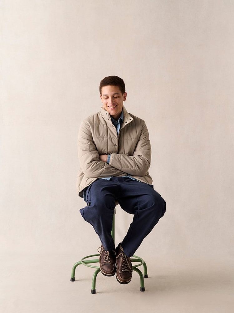 Barbour® Stone Stone Shoreman Quilted Jacket - Image 2 of 5