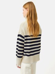 Jigsaw Blue Wool Mariniere Jumper - Image 2 of 6