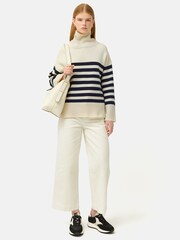 Jigsaw Blue Wool Mariniere Jumper - Image 3 of 6