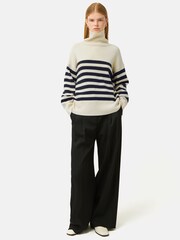 Jigsaw Blue Wool Mariniere Jumper - Image 4 of 6