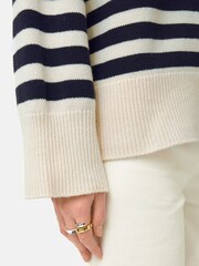 Jigsaw Blue Wool Mariniere Jumper - Image 5 of 6