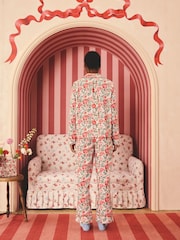 Cath Kidston Red Rose Button Through 100% Cotton Pyjamas - Image 2 of 4