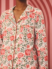 Cath Kidston Red Rose Button Through 100% Cotton Pyjamas - Image 3 of 4