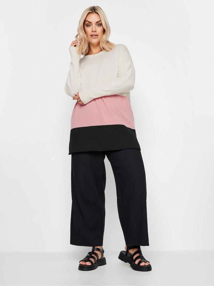 Yours Curve Multi Colourblock Jumper - Image 2 of 4