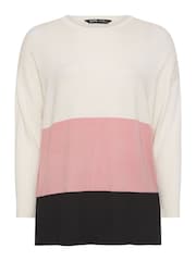 Yours Curve Multi Colourblock Jumper - Image 4 of 4