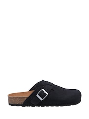Hush Puppies Black Bailey Suede Closed Toe Mule Clog - Image 4 of 4