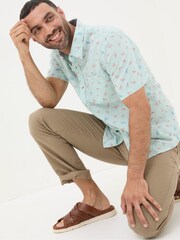FatFace Blue Cracking Lobster Print Shirt - Image 3 of 6