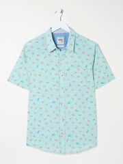 FatFace Blue Cracking Lobster Print Shirt - Image 6 of 6