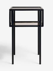 Rockett St George Leopard Print Glass Bedside Table - Image 4 of 6