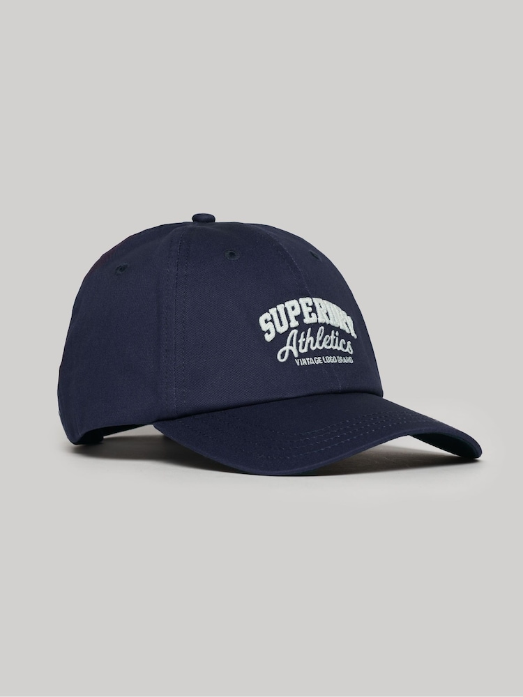 Superdry Blue Graphic Baseball 100% Cotton Cap - Image 1 of 4