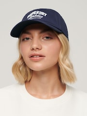Superdry Blue Graphic Baseball 100% Cotton Cap - Image 4 of 4