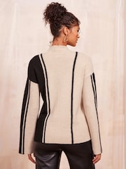 Friends Like These Camel Cololurblock Jumper - Image 4 of 4