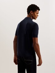 Ted Baker Blue Ambler Colour Block Polo Shirt - Image 5 of 6