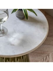Gallery Home Gold Marrakesh Glass and Marble Side Table - Image 2 of 6