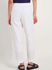 Alb - Monsoon Parker 100% Lenjerie de pat Decupat/Trei sferturi Pantaloni - Image 3 of 5