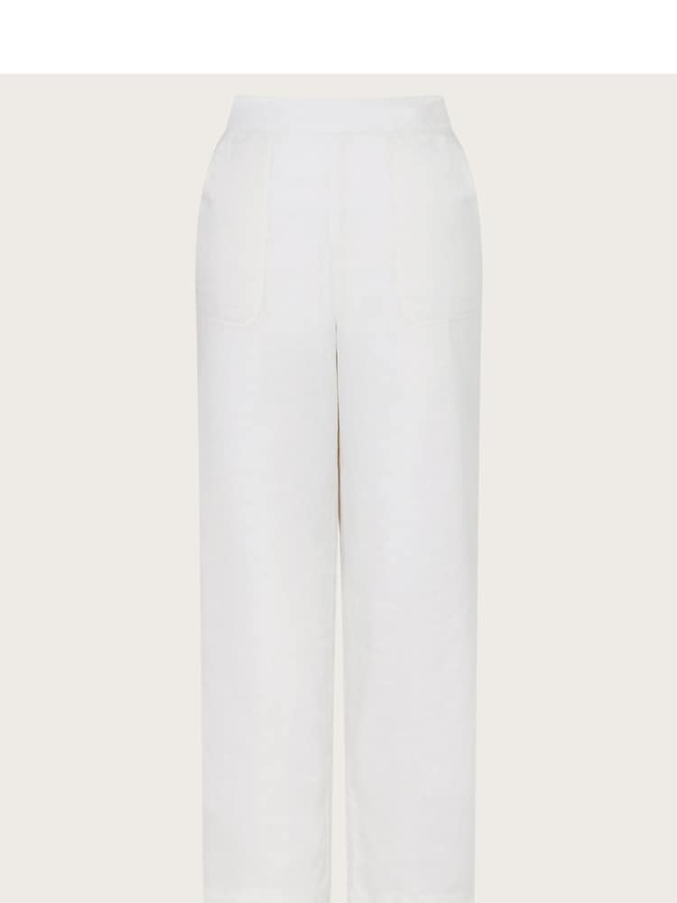 Alb - Monsoon Parker 100% Lenjerie de pat Decupat/Trei sferturi Pantaloni - Image 5 of 5