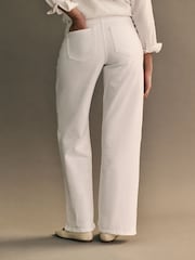 ONLY White Juicy High Waisted Wide Leg Jeans - Image 4 of 7