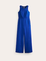 Boden Blue Carla 100% Linen Jumpsuit - Image 5 of 5