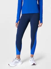 Sweaty Betty Lightning Navy Blue Power 7/8 Workout Colour Curve Leggings - Image 2 of 8