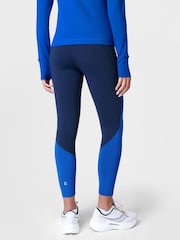 Sweaty Betty Lightning Navy Blue Power 7/8 Workout Colour Curve Leggings - Image 3 of 8