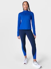 Sweaty Betty Lightning Navy Blue Power 7/8 Workout Colour Curve Leggings - Image 4 of 8