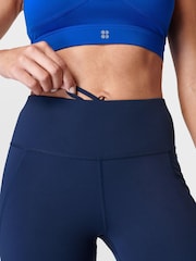 Sweaty Betty Lightning Navy Blue Power 7/8 Workout Colour Curve Leggings - Image 5 of 8