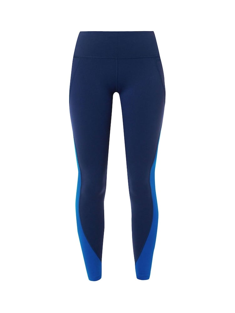 Sweaty Betty Lightning Navy Blue Power 7/8 Workout Colour Curve Leggings - Image 8 of 8
