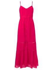 Joe Browns Pink Vibrant Tiered Strappy Button Through Maxi Sundress - Image 5 of 5