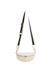 Oliver Bonas Cream Becca Croc Effect Belt Bag - Image 1 of 6