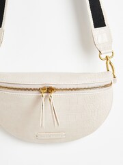 Oliver Bonas Cream Becca Croc Effect Belt Bag - Image 6 of 6