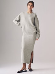 The Set Mink Brown Crew Neck Jumper with Pencil Skirt Coord - Image 1 of 8