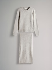 The Set Mink Brown Crew Neck Jumper with Pencil Skirt Coord - Image 2 of 8
