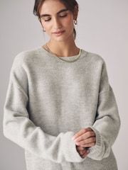 The Set Mink Brown Crew Neck Jumper with Pencil Skirt Coord - Image 4 of 8