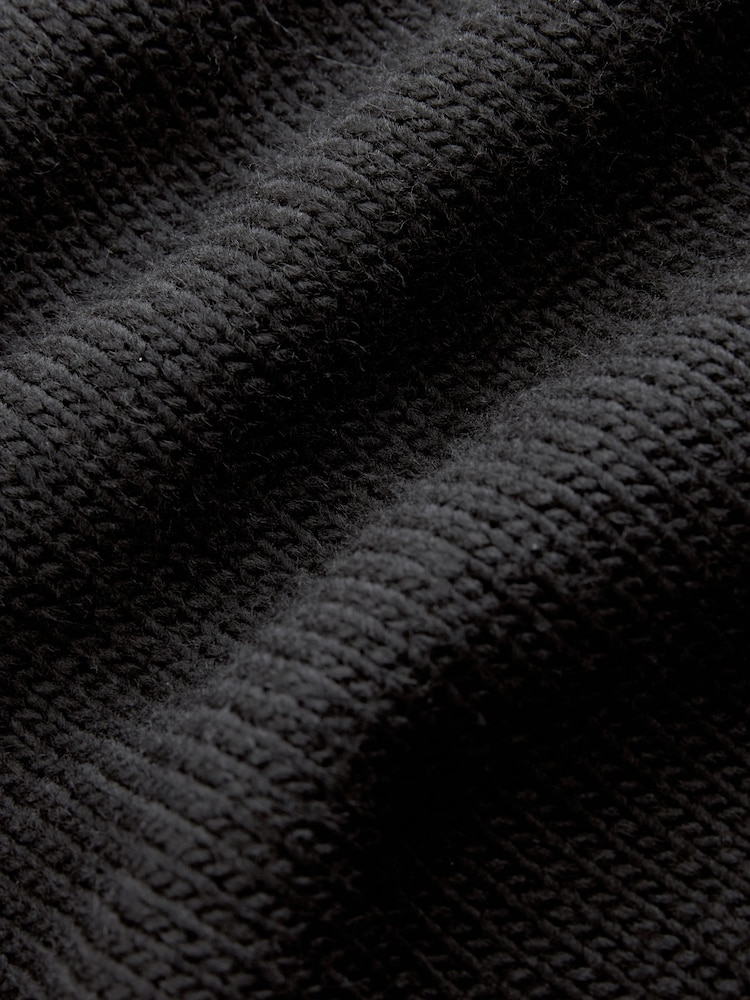 Black Contrast Trim Soft Touch Knitted Jumper - Image 7 of 7