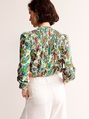 Boden Cream Helena Cotton Blouse - Image 2 of 5