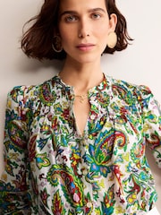 Boden Cream Helena Cotton Blouse - Image 3 of 5