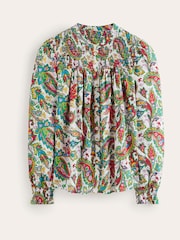 Boden Cream Helena Cotton Blouse - Image 5 of 5